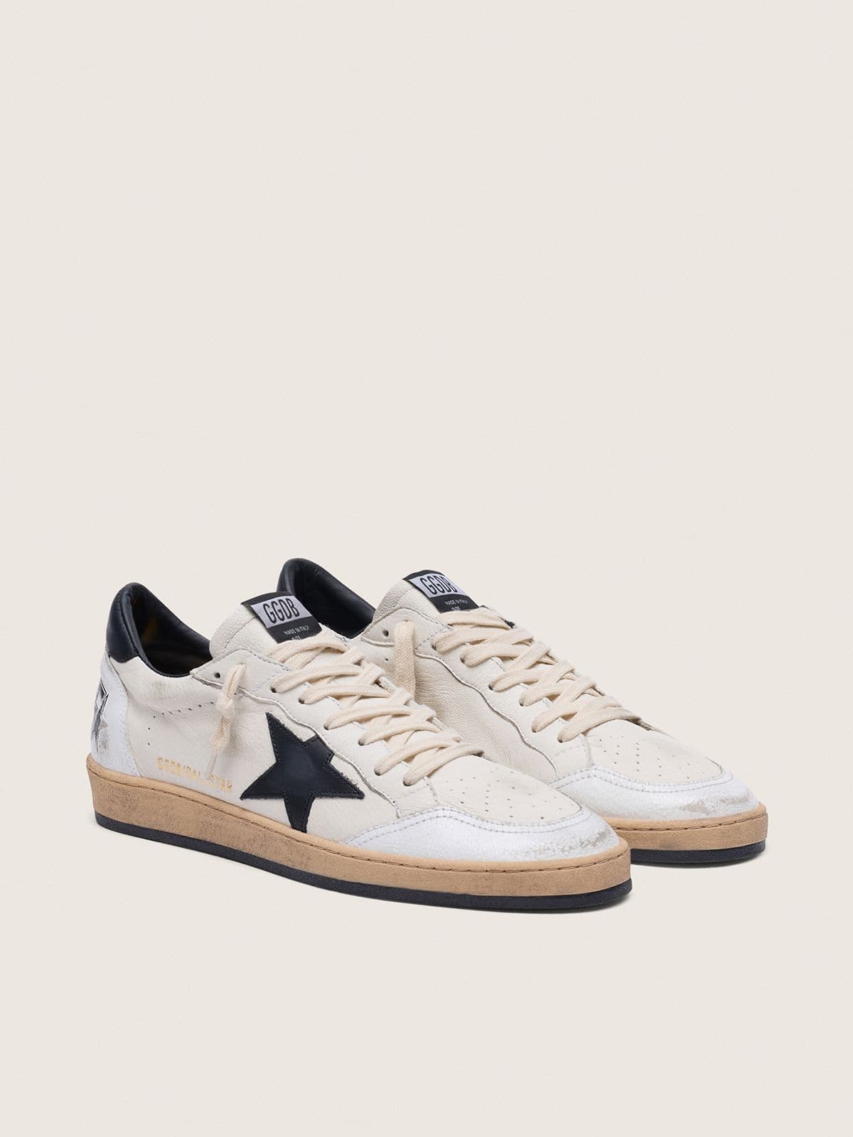 Ball Star Uomo colore Bianco stella nera — vista 2