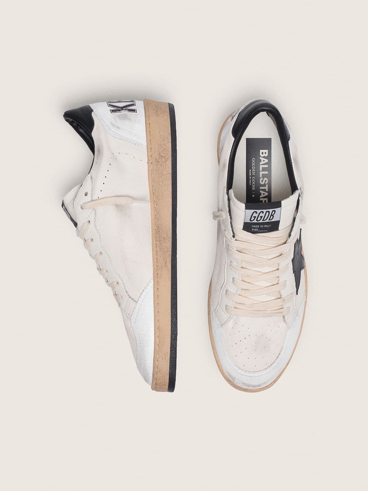 Ball Star Uomo colore Bianco stella nera — vista 3