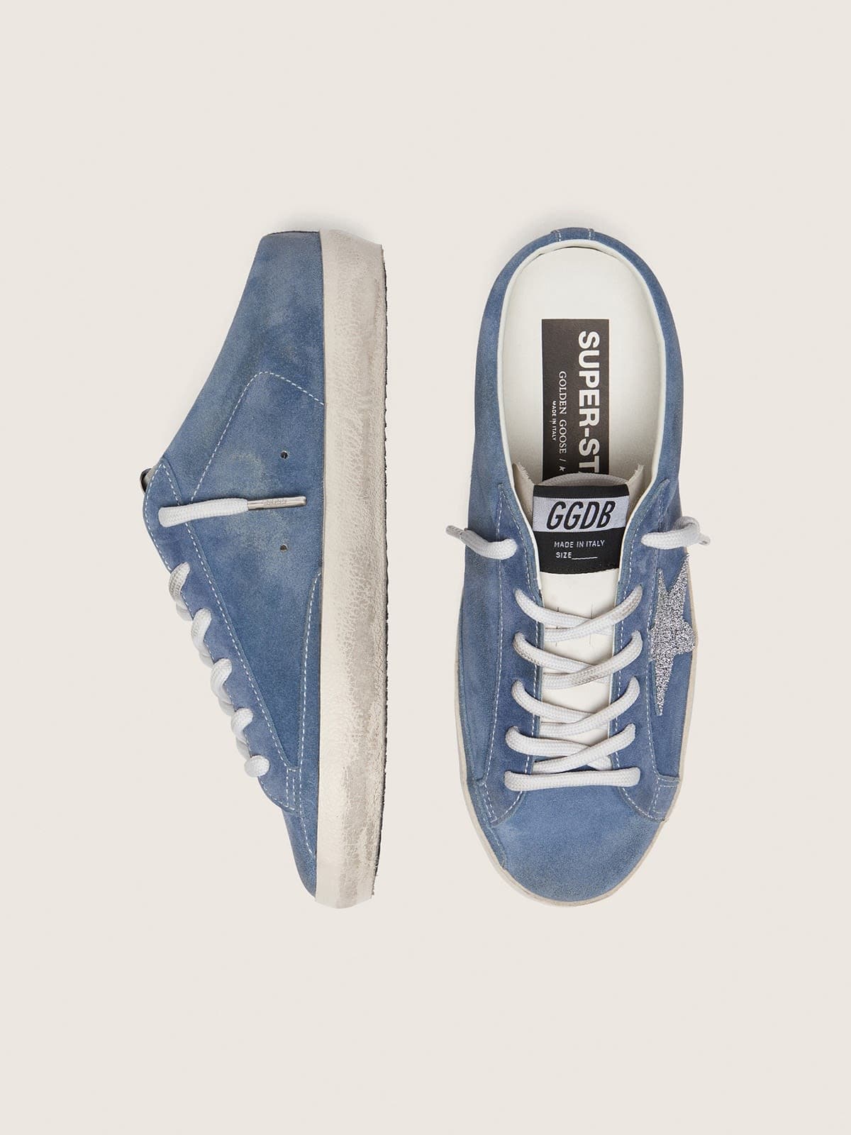 Super-Star Sabot Donna colore Blu denim — vista 3