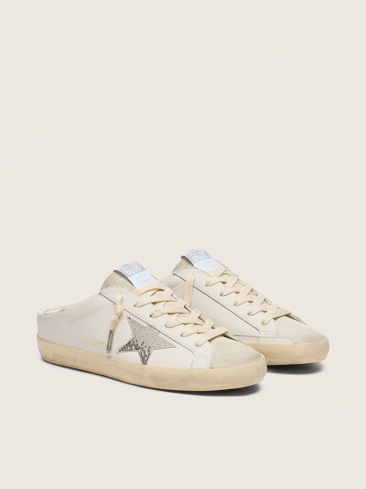 Super-Star Sabot Donna colore Bianco Swarovski — vista 2