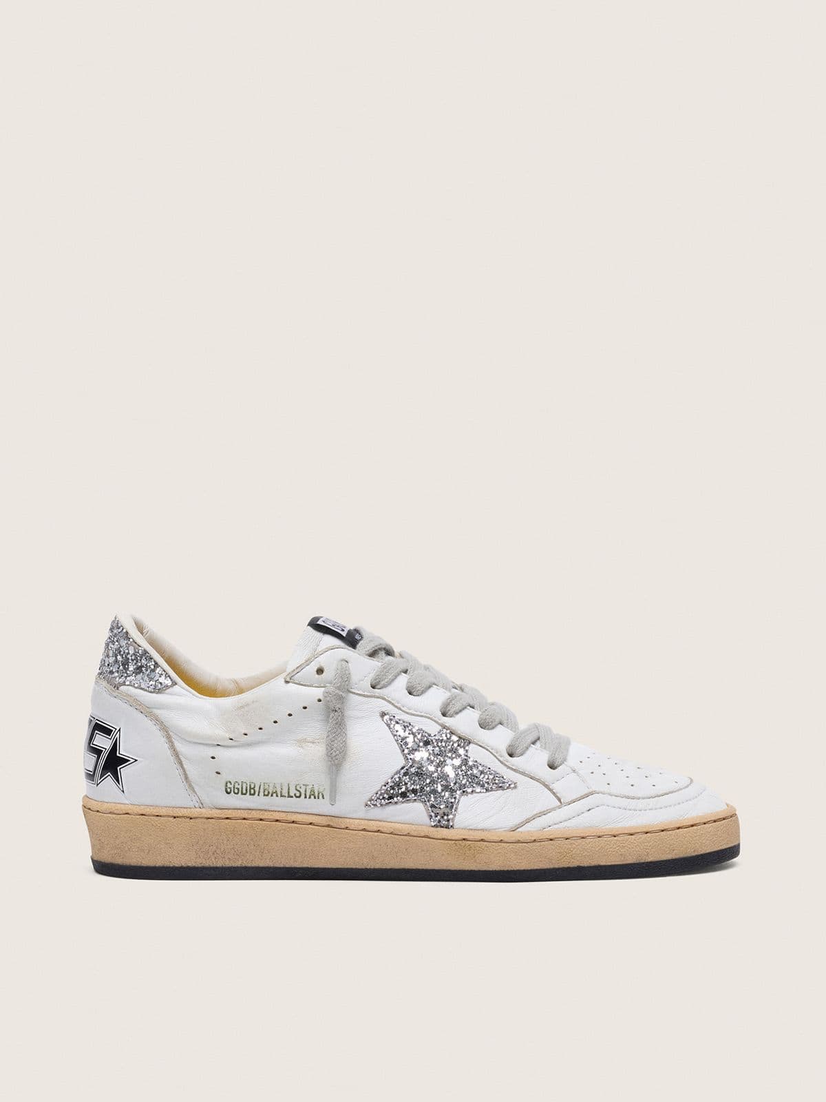 Ball Star Donna colore Bianco glitter argento — vista 1