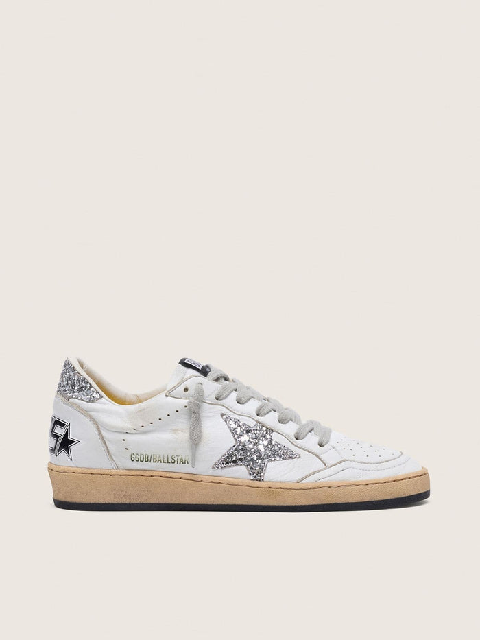 Ball Star Donna colore Bianco glitter argento — vista 1